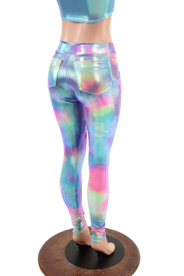 Cotton Candy Mid Rise Leggings with Front AND Back Pockets - 3