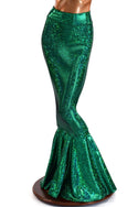 Green Kaleidoscope High Waist Mermaid Skirt - 3