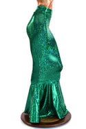 Green Kaleidoscope High Waist Mermaid Skirt - 6
