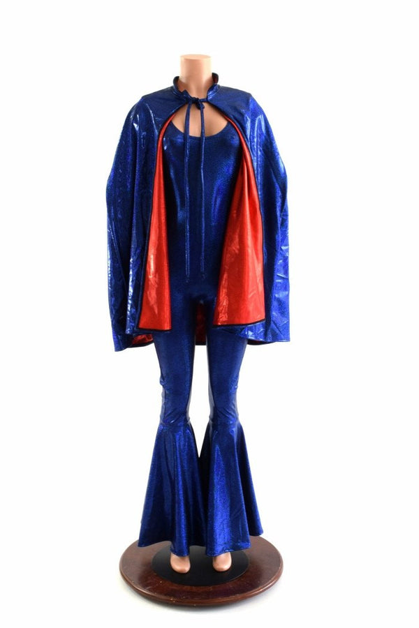 Cape & Flared Catsuit Set - 8