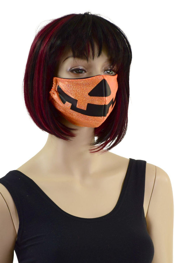Orange Pumpkin Face Mask - 1
