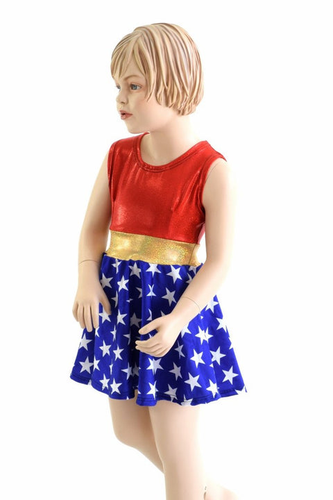 Girls Super Hero Skater Dress - Coquetry Clothing