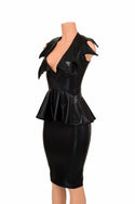 Black Mystique Peplum & Skirt Set - 3