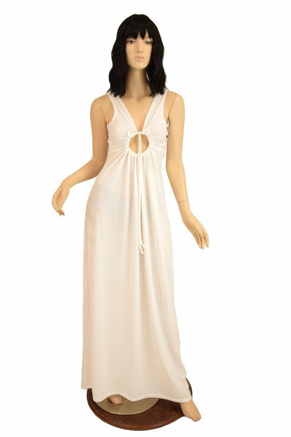 Sheer White Grecian Gown - 2