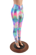 Cotton Candy Holographic High Waist Leggings - 1