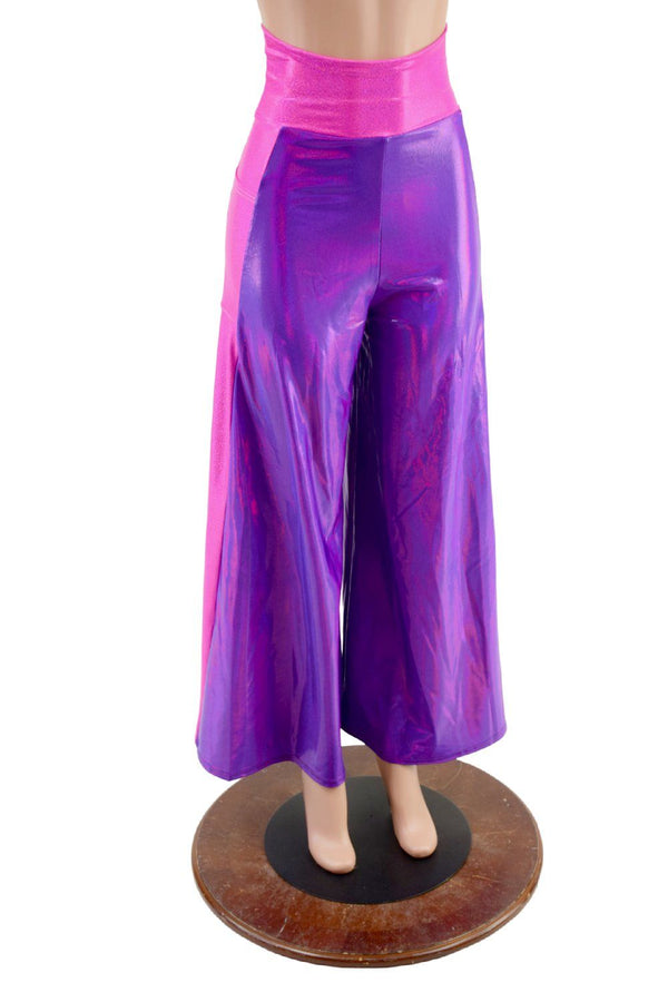 Wide Leg Pants with Side Panels and Pockets - 4