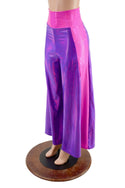 Wide Leg Pants with Side Panels and Pockets - 1