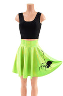 19" Lime Green Holographic Spider Skirt - 2