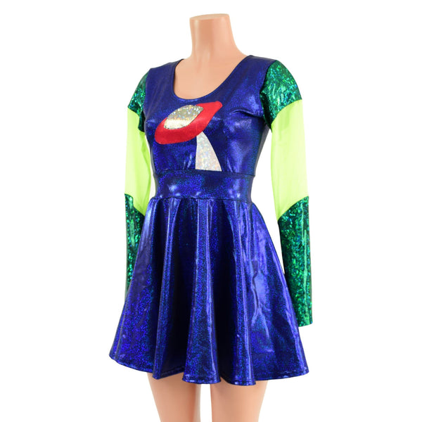 UFO Skater Dress with Mesh Inserts - 5