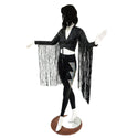Star Noir Wrap and Tie Crop Top with 30" Black Fringe (Top Only) - 2