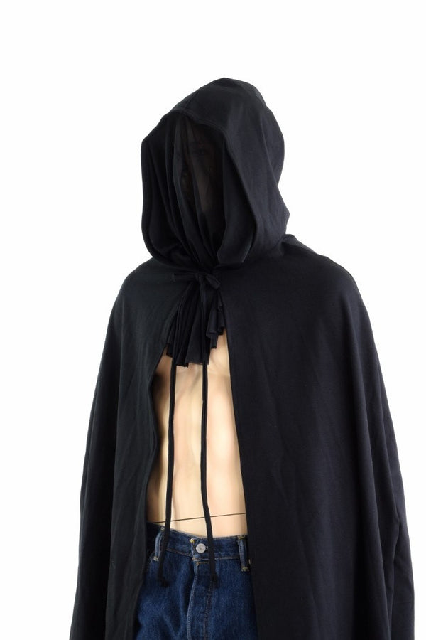 Grim Reaper Cape with Mesh Face Obscurer - 6