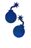 Blue Sparkly Jewel Bomb Pasties - 1