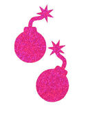 Pink Sparkly Jewel Bomb Pasties - 1