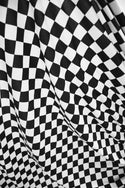 Black and White Checkered Pocket Skater Skirt - 8