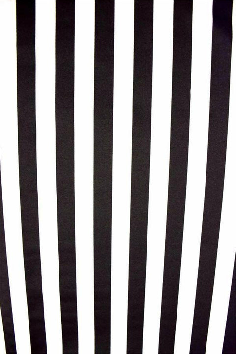 UV Black & White Stripe Spandex Fabric - Coquetry Clothing