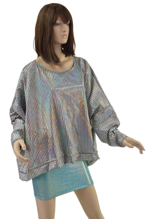 Prism Long Sleeve Pullover Poncho - Coquetry Clothing