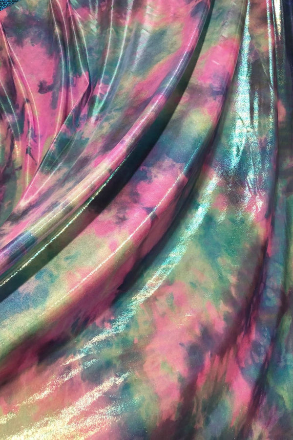 UV Glow COTTON CANDY Holographic Spandex Fabric - 1