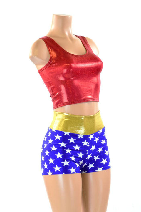 Super Hero Crop & High Waist Shorts - Coquetry Clothing