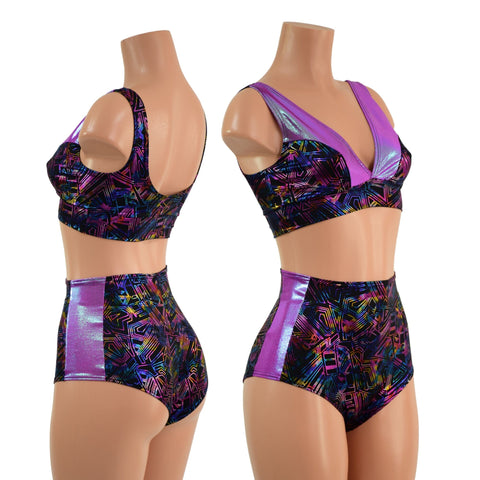 Cyberspace & Plumeria Siren & Starlette Set - Coquetry Clothing