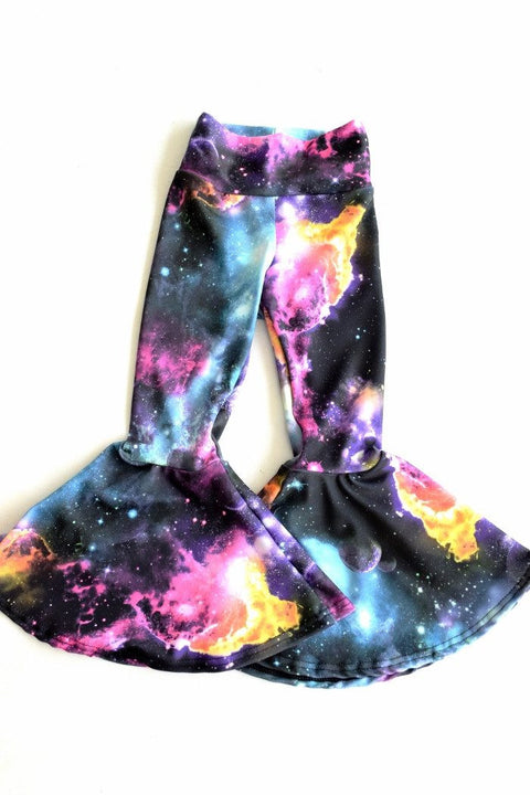 Kids UV Glow Galaxy Bell Bottom Flares - Coquetry Clothing