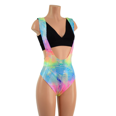 Brazilian Back Suspender Romper in Spectrum (top sold separately) - Coquetry Clothing