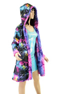 Minky A Line Reversible Coat in Razzle Dazzle and Galaxy - 11