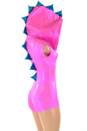 Pink & Peacock Dragon Hoodie Romper - 4