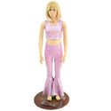 Girls Lilac Holographic Flares & Top Set - 2