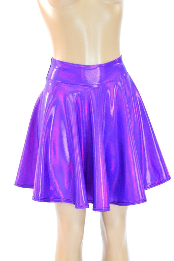 Holographic Skater Skirt - 1