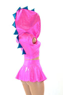 Pink & Peacock Dragon Hoodie & Skirt - 4