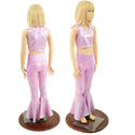 Girls Lilac Holographic Flares & Top Set - 1