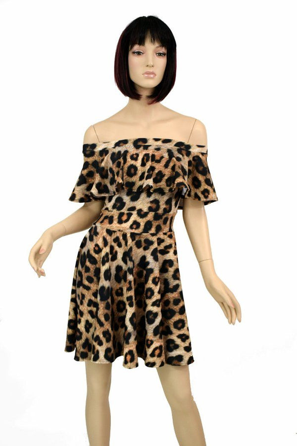 Off Shoulder Skater Dress - 1
