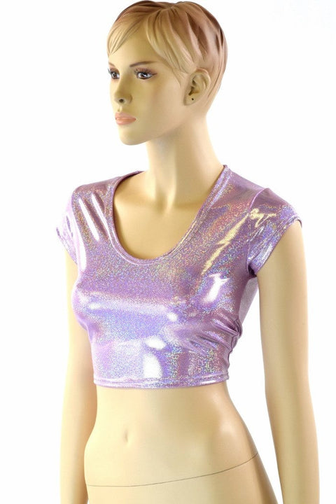 Lilac Cap Sleeve Crop - Coquetry Clothing