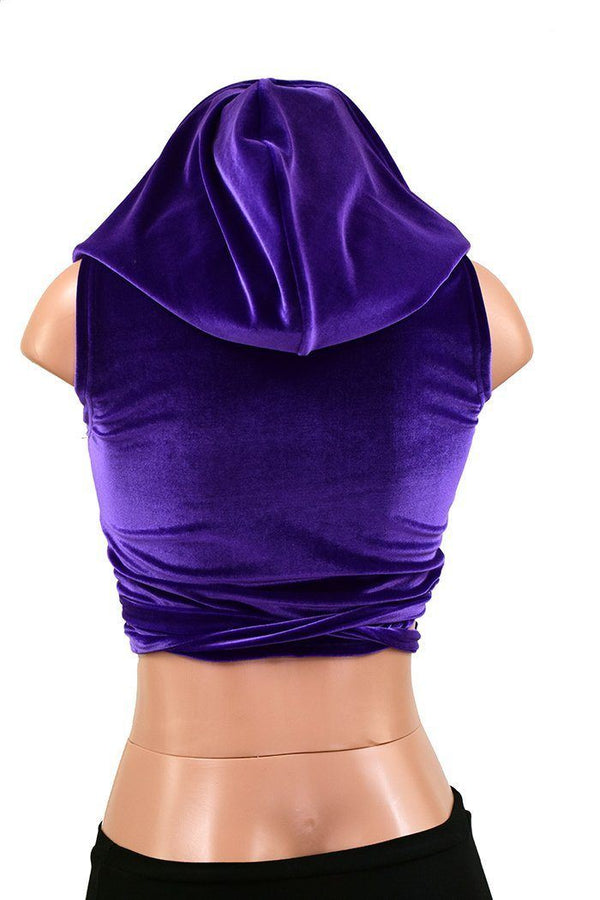 Hooded wrap top