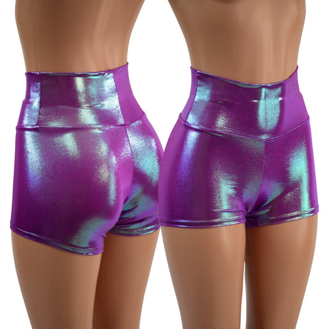 Plumeria High Waist Shorts - Coquetry Clothing