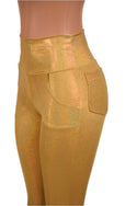 Gold Holographic Pocket Leggings - 4