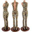 Leopard Print Sleeveless Stella Catsuit with Bootcut Leg - 1