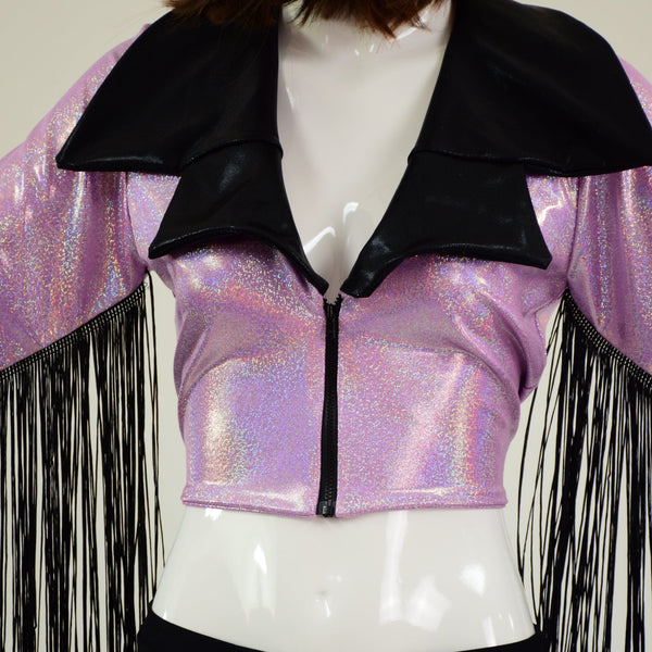 Showtime Zipper Front Jacket with Cuffs and 30" Fringe - 2