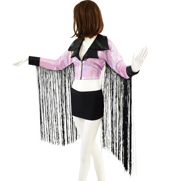 Showtime Zipper Front Jacket with Cuffs and 30" Fringe - 6