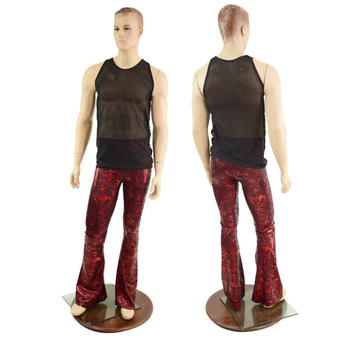 Mens Primeval Red Bootcut Pants - Coquetry Clothing