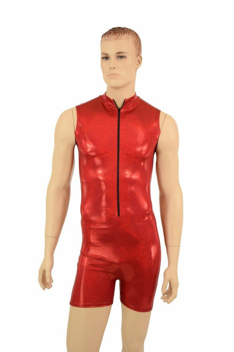 Mens Red Sparkly "Stanley" Romper - Coquetry Clothing