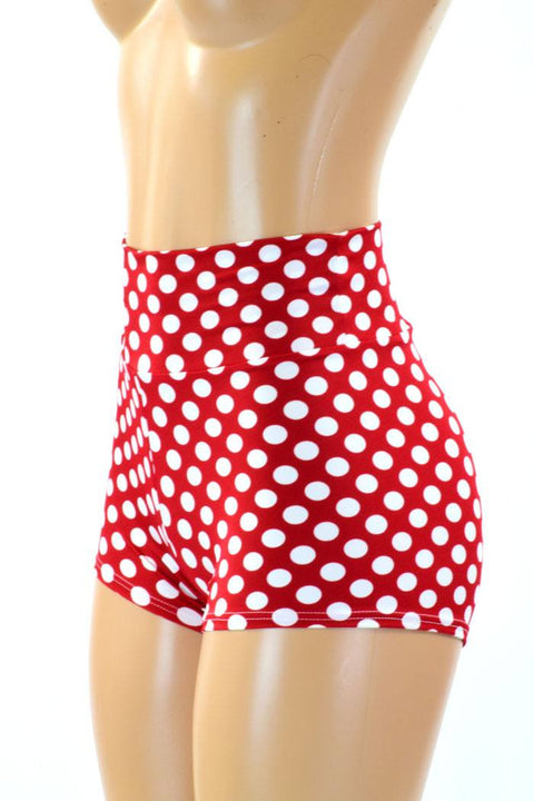 Polka Dot High Waist Shorts - Coquetry Clothing