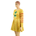 Gold, Red and Green Klown Dress - 4