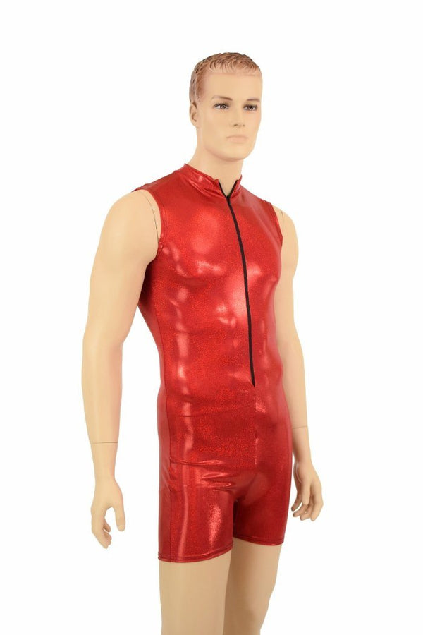 Mens Red Sparkly "Stanley" Romper - 2