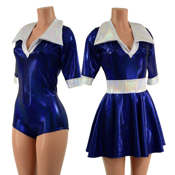 2PC Sailor Skirt and Romper Set - 1