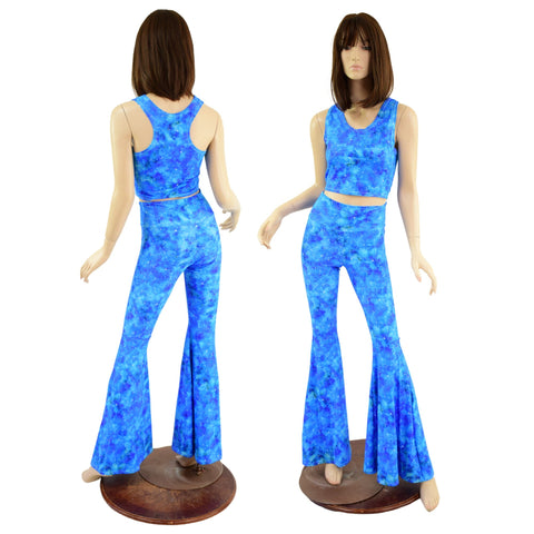 2PC Solar Flares and Racerback Crop in Celestial - Coquetry Clothing