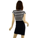 Striped Bodice Bodycon Dresss - 3