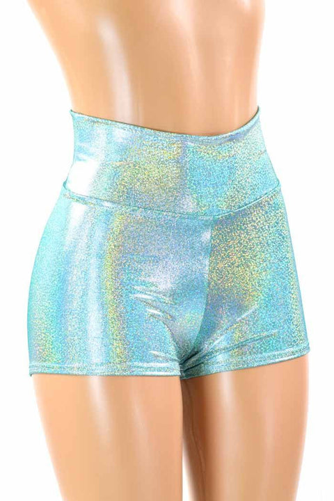 Seafoam High Waist Shorts - Coquetry Clothing