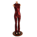 Primeval Red Sleeveless Stella Catsuit with Bootcut Leg - 2