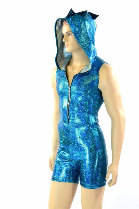 Mens Turquoise Dragon Hoodie - Coquetry Clothing